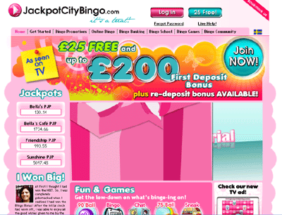 Jackpot City Bingo Lobby