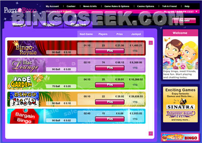 Party Bingo Lobby